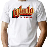 Palestine Retro Vintage Arabic T-Shirt for Men & Women, T-Shirts Graphic Tee - White