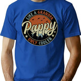 Pappy Like A Grandpa Only Cooler Vintage Retro T-Shirt for Men & Women, T-Shirts Graphic Tee - Blue