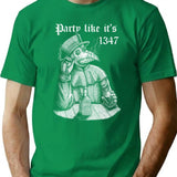 Party Like It'S 1347 - Vintage Chill Plague Doctor T-Shirt for Men & Women, T-Shirts Graphic Tee - Green