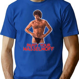 Party Your Hasselhoff T-Shirt for Men & Women, T-Shirts Graphic Tee - Blue