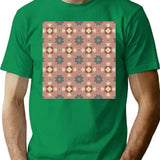 Pattern With Tiles.Pattern Seamless Wallpaper Texture Vector T-Shirt for Men & Women, T-Shirts Graphic Tee - Green