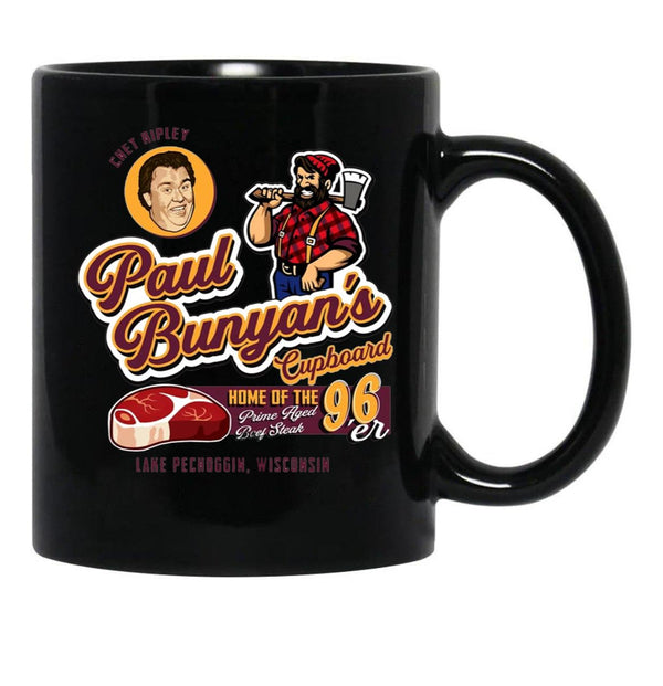 Paul Bunyan'S Cupboard Great Outdoors Black Coffee Mug, Gift Coffee Mug - Black