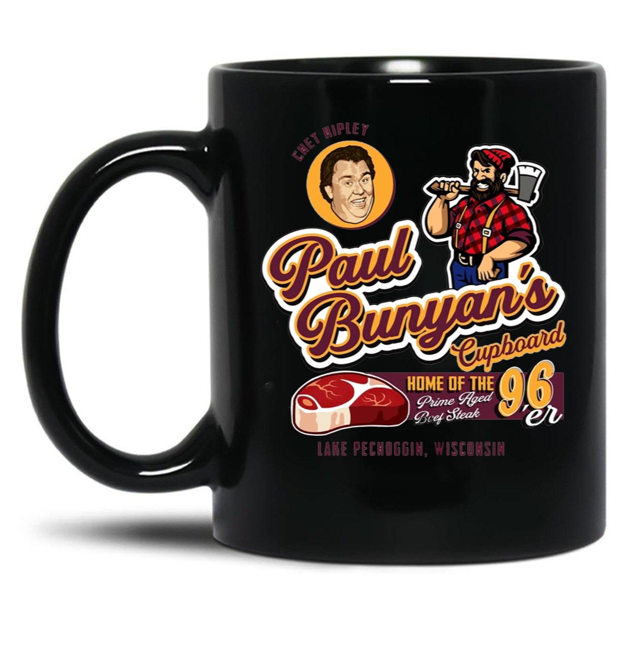 Paul Bunyan'S Cupboard Great Outdoors Black Coffee Mug, Gift Coffee Mug