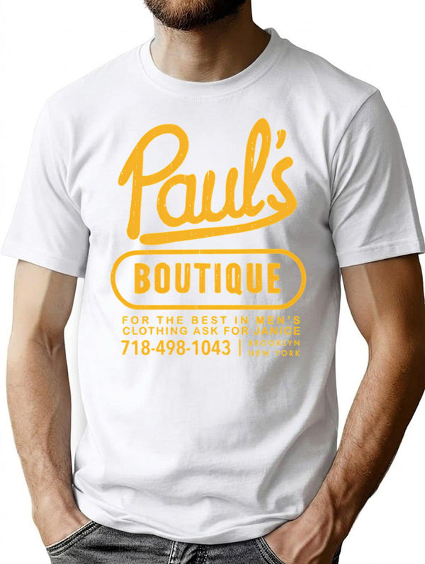 Paul'S Boutique Vintage T-Shirt for Men & Women, T-Shirts Graphic Tee - White