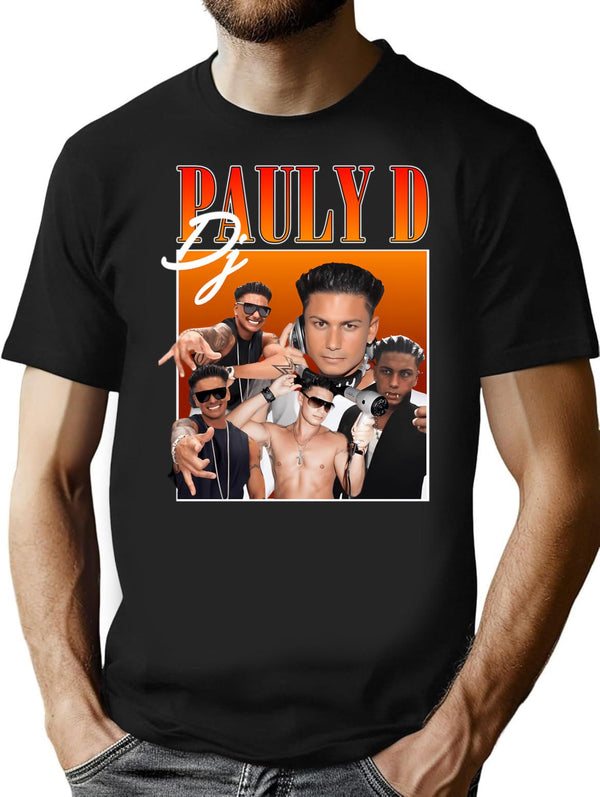 Pauly D 90S T Shirt T-Shirt for Men & Women, T-Shirts Graphic Tee - Black