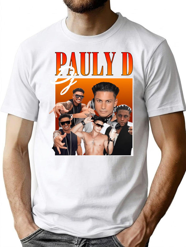 Pauly D 90S T Shirt T-Shirt for Men & Women, T-Shirts Graphic Tee - White
