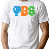 Pbs Vintage Logo Distressed T-Shirt for Men & Women, T-Shirts Graphic Tee - White