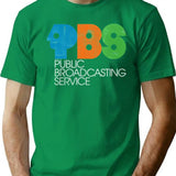 Pbs Vintage Logo Distressed T-Shirt for Men & Women, T-Shirts Graphic Tee - Green