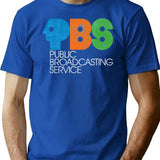 Pbs Vintage Logo Distressed T-Shirt for Men & Women, T-Shirts Graphic Tee - Blue
