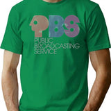 Pbs Vintage Logo Faded T-Shirt for Men & Women, T-Shirts Graphic Tee - Green
