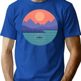 Peaceful Reflection T-Shirt for Men & Women, T-Shirts Graphic Tee - Blue