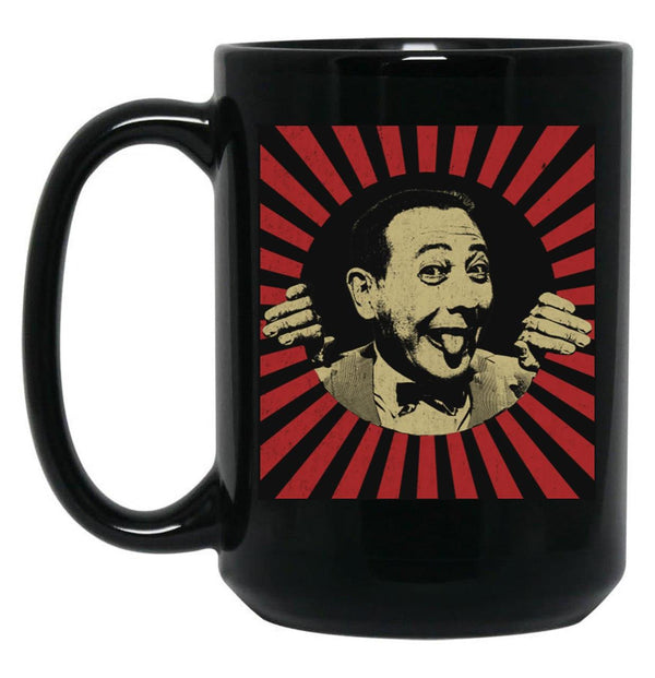 Pee Wee Herman Black Coffee Mug, Gift Coffee Mug - Black
