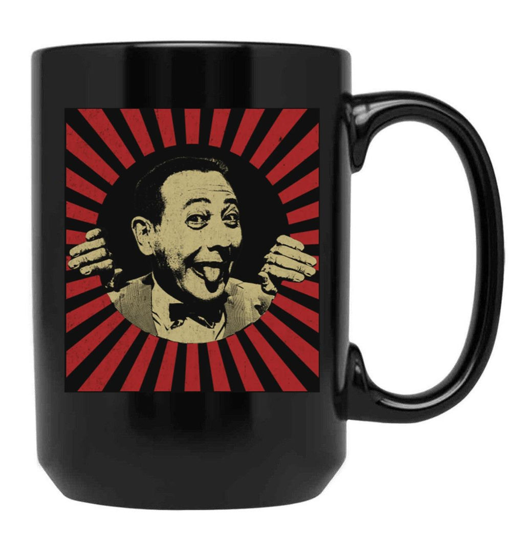 Pee Wee Herman Black Coffee Mug, Gift Coffee Mug