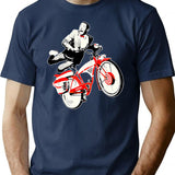 Pee Wee Herman_S Big Adventure Bike Funny Peewee T-Shirt for Men & Women, T-Shirts Graphic Tee - Navy