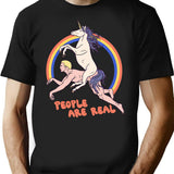 People Are Real T-Shirt for Men & Women, T-Shirts Graphic Tee - Black