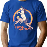 People Are Real T-Shirt for Men & Women, T-Shirts Graphic Tee - Blue
