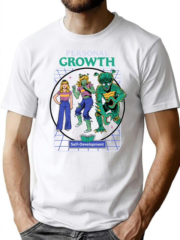 Personal Growth T-Shirt for Men & Women, T-Shirts Graphic Tee - White
