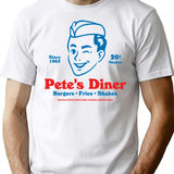 Pete'S Diner T-Shirt for Men & Women, T-Shirts Graphic Tee - White