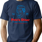 Pete'S Diner T-Shirt for Men & Women, T-Shirts Graphic Tee - Navy