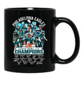 Philadelphia Eagles Super Bowl LIX 2025 Champions Black Coffee Mug, Gift Coffee Mug - Black