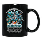 Philadelphia Eagles Super Bowl LIX 2025 Champions Black Coffee Mug, Gift Coffee Mug - Black