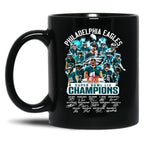Philadelphia Eagles Super Bowl LIX 2025 Champions Black Coffee Mug, Gift Coffee Mug