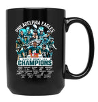 Philadelphia Eagles Super Bowl LIX 2025 Champions Black Coffee Mug, Gift Coffee Mug