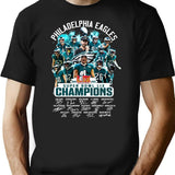 Philadelphia Eagles Super Bowl LIX 2025 Champions Premium Heavyweight Cotton T-Shirt - Black