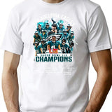 Philadelphia Eagles Super Bowl LIX 2025 Champions Premium Heavyweight Cotton T-Shirt - White