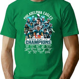 Philadelphia Eagles Super Bowl LIX 2025 Champions Premium Heavyweight Cotton T-Shirt - Green