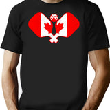 Pickleball Canada Flag (1) T-Shirt for Men & Women, T-Shirts Graphic Tee - Black