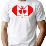 Pickleball Canada Flag (1) T-Shirt for Men & Women, T-Shirts Graphic Tee - White