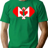 Pickleball Canada Flag (1) T-Shirt for Men & Women, T-Shirts Graphic Tee - Green