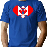 Pickleball Canada Flag (1) T-Shirt for Men & Women, T-Shirts Graphic Tee - Blue