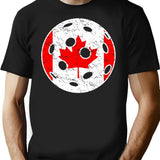 Pickleball Canada Flag T-Shirt for Men & Women, T-Shirts Graphic Tee - Black