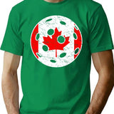 Pickleball Canada Flag T-Shirt for Men & Women, T-Shirts Graphic Tee - Green