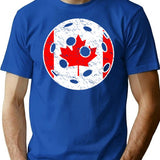 Pickleball Canada Flag T-Shirt for Men & Women, T-Shirts Graphic Tee - Blue