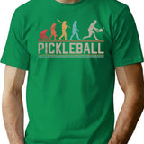Pickleball Evolution Of Man Funny Pickleballer T-Shirt for Men & Women, T-Shirts Graphic Tee - Green