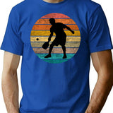 Pickleball Vintage Distressed Retro Player (2) T-Shirt for Men & Women, T-Shirts Graphic Tee - Blue
