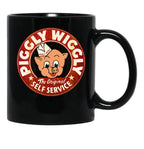 Piggly Wiggly Self Service Worn 4677 Black Coffee Mug, Gift Coffee Mug - Black