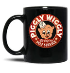 Piggly Wiggly Self Service Worn 4677 Black Coffee Mug, Gift Coffee Mug