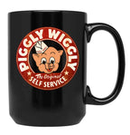Piggly Wiggly Self Service Worn 4677 Black Coffee Mug, Gift Coffee Mug