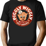 Piggly Wiggly Self Service Worn 4677 Premium Heavyweight Cotton T-Shirt - Black