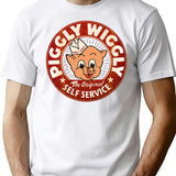 Piggly Wiggly Self Service Worn 4677 Premium Heavyweight Cotton T-Shirt - White