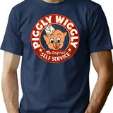 Piggly Wiggly Self Service Worn 4677 Premium Heavyweight Cotton T-Shirt - Navy