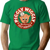 Piggly Wiggly Self Service Worn 4677 Premium Heavyweight Cotton T-Shirt - Green