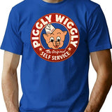 Piggly Wiggly Self Service Worn 4677 Premium Heavyweight Cotton T-Shirt - Blue