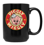 Piggly Wiggly Vintage Retro Black Coffee Mug, Gift Coffee Mug