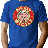 Piggly Wiggly Vintage Retro Premium Heavyweight Cotton T-Shirt - Blue