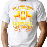 Pinball Machine Buy Happiness Funny Retro Arcade T-Shirt for Men & Women, T-Shirts Graphic Tee - White